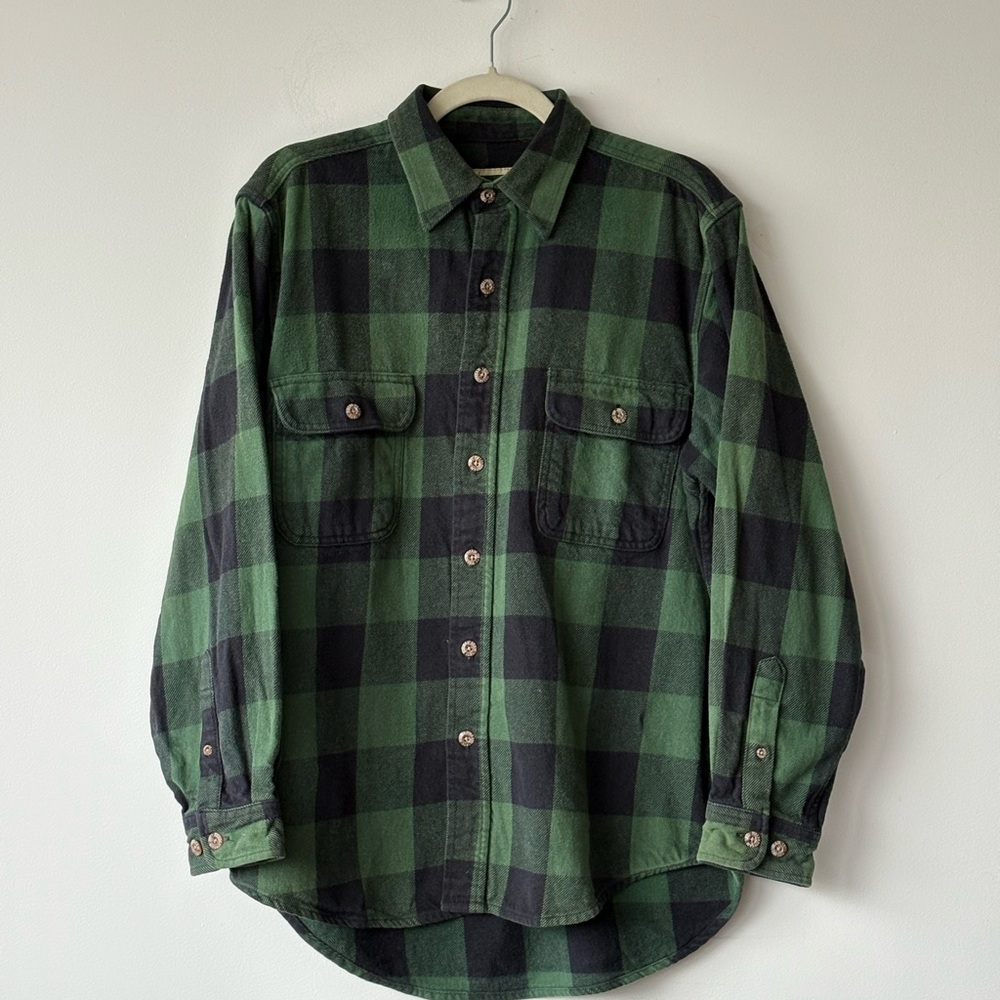 Field & Stream Green and Black Flannel Shirt